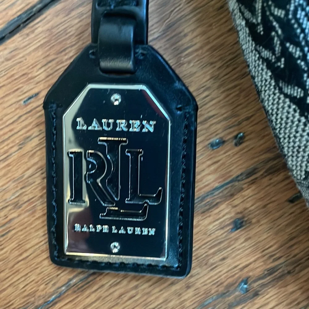 Ralph Lauren Black and Cream Crossbody Bag
